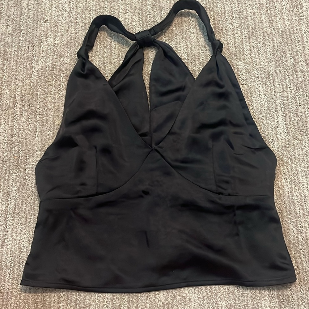 small black halter top